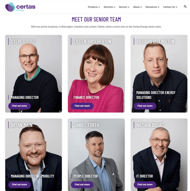 meet the team page Certas Energy